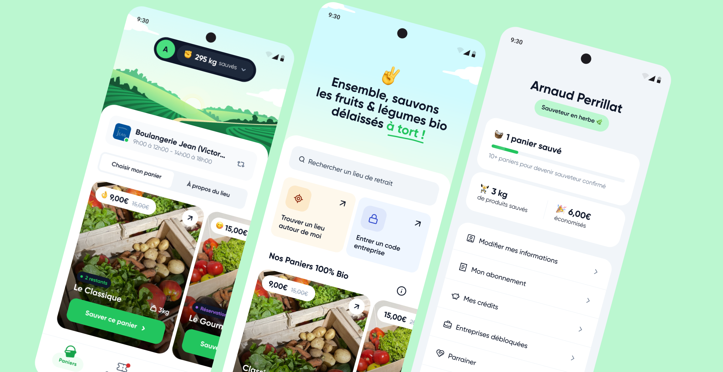 Application Sauve ton Bio — Sauver les fruits & légumes bio invendus.
